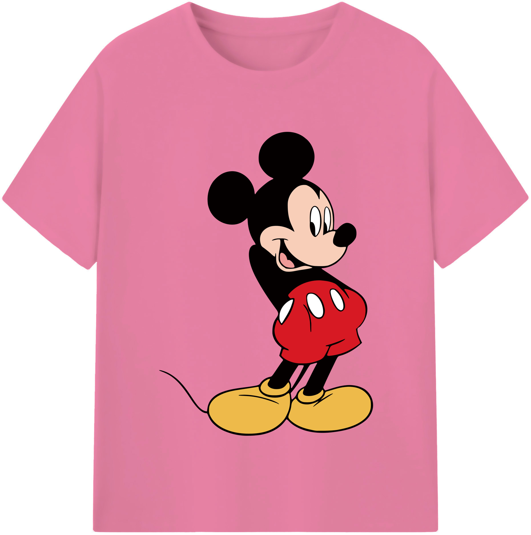 （画像用） ミッキーマウス Mickey Mouse 綿100％半袖Tシャツ（フロントプリント）